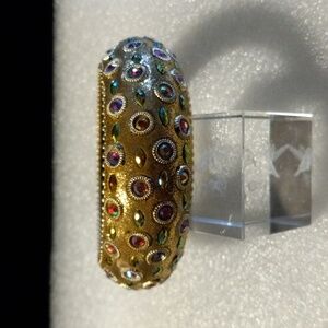 Gold Tone Crystal encrusted bangle